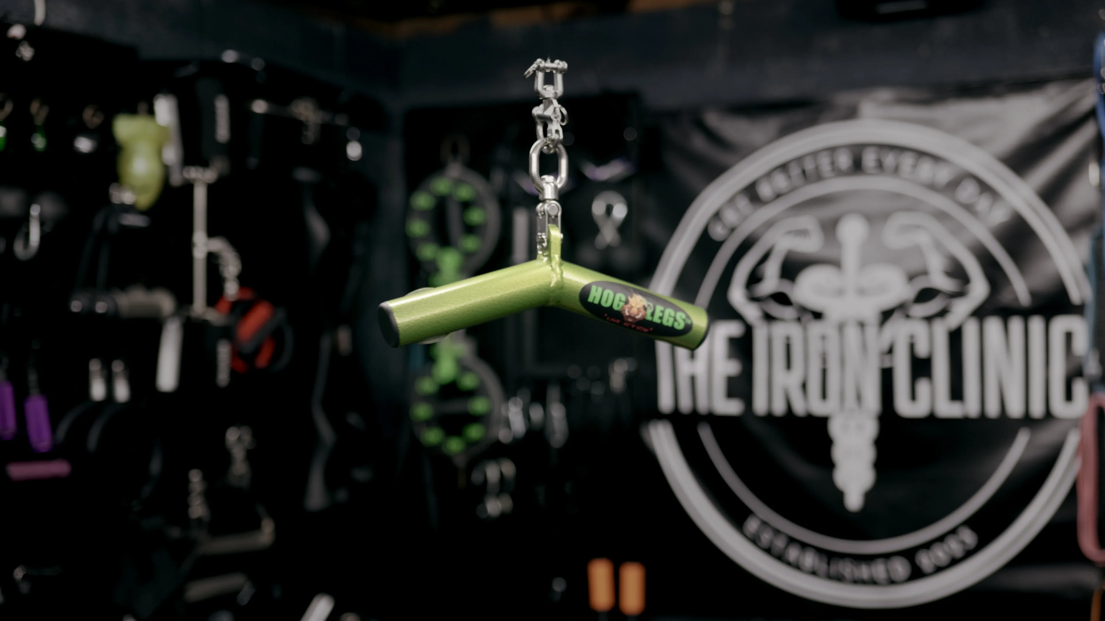 LPG Muscle Piglet Fat Grip hanging on cable machine