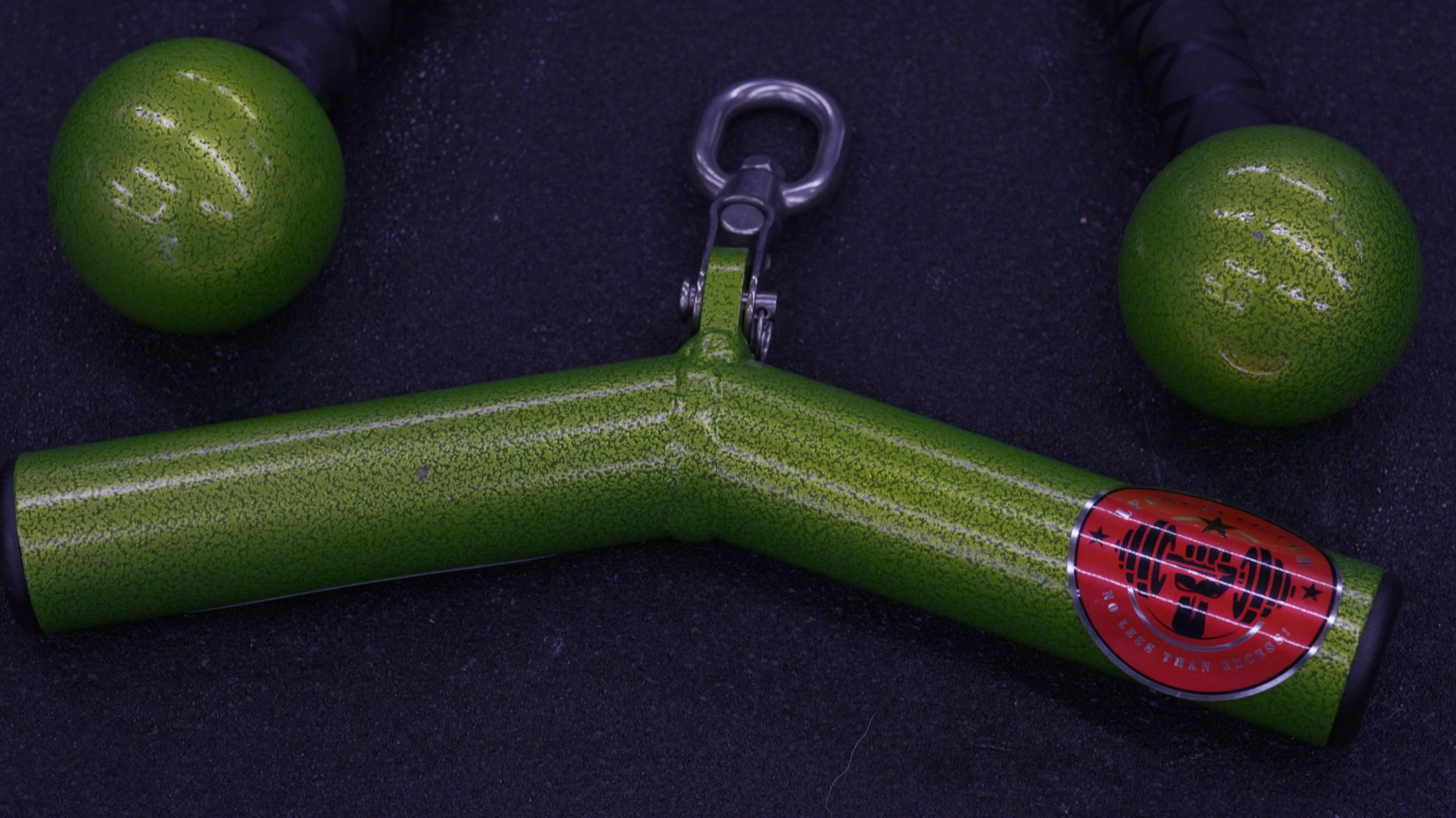 LPG Muscle Piglet Fat Grip and Viper Tricep Rope ball ends side by side